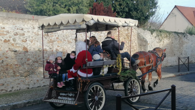 Père Noël en calèche