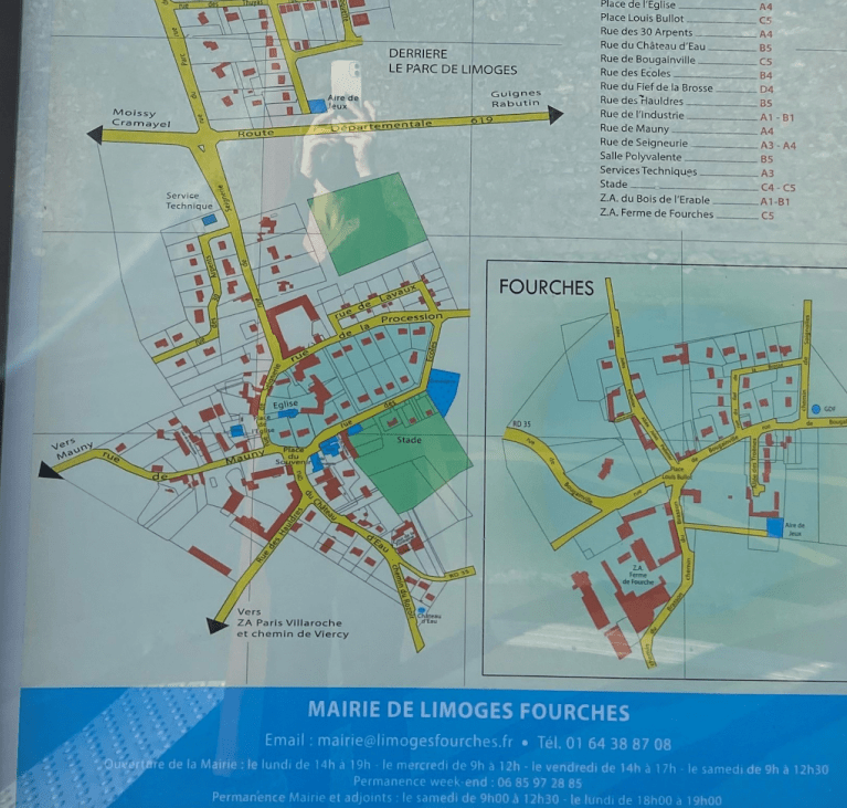 Plan du village